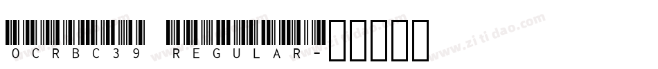 OCRBC39 Regular字体转换